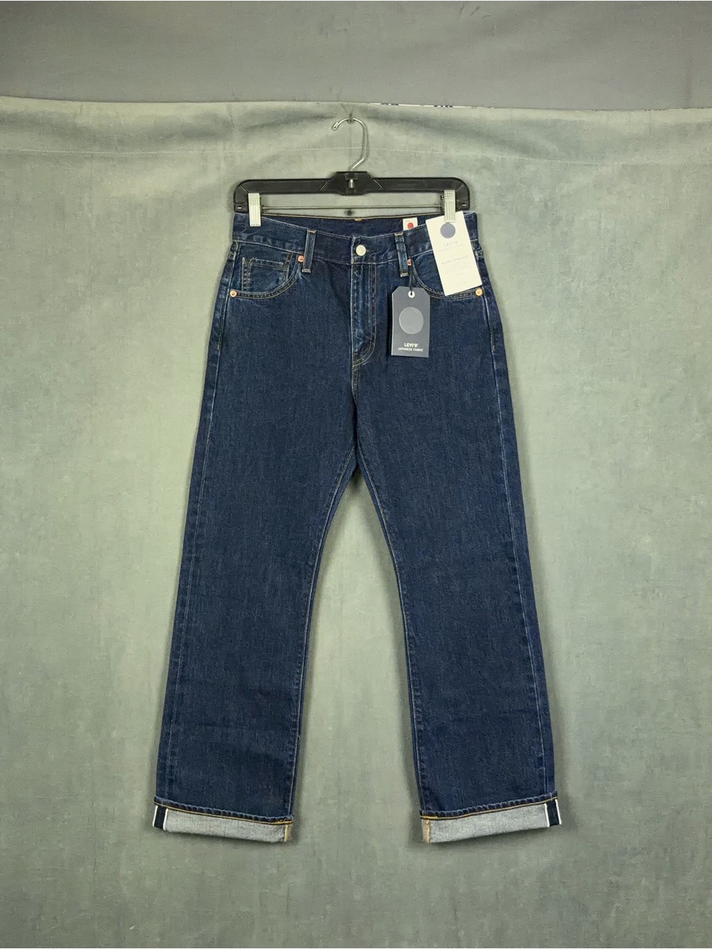 Levis Blue Tab Japanese Selvedge Plank Straight Fit Womens Jeans Size 27x30 Blue